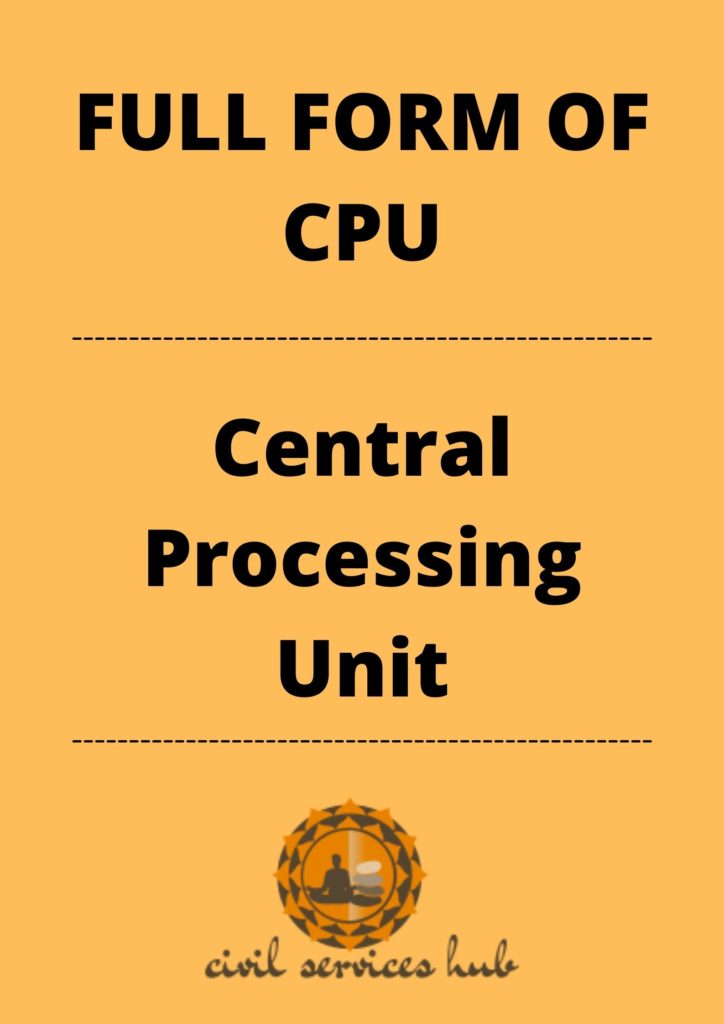 Full Form of CPU